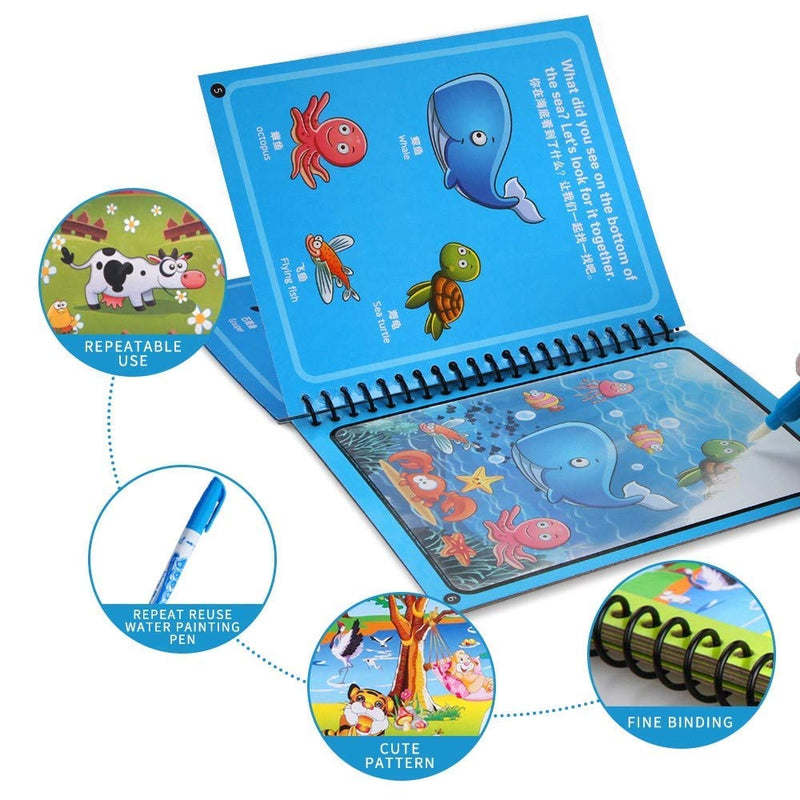 Magic Reusable Water Color Book (Set of 4)